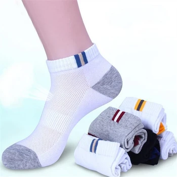 

High Quality Mens Autumn Summer Socks Classic Patchwork Mesh Breathable Cotton Men Short Sock Male Socks