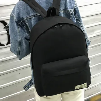 

MOLAVE Canken backpack Student Solid Color Canvas Backpacks Bag Fashion Travel College Style Backpack Dropshipping