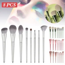 8 Pcs Makeup Brushes Tool Set Cosmetic Powder Eye Shadow Foundation Blush Blending Beauty Make Up Brush Maquiagem Makeup Tools 8 Pcs Makeup Brushes Tool Set Cosmetic Powder Eye Shadow Foundation Blush Blending Beauty Make Up Brush Maquiagem Makeup Tools