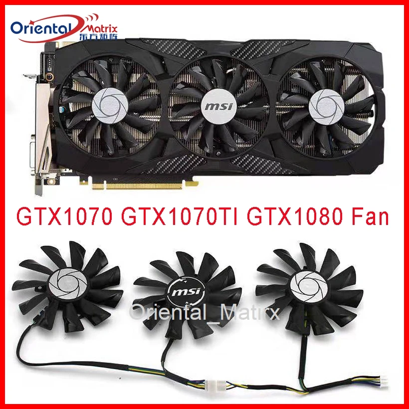 

Free Shipping PLD09210S12HH DC12V 0.40A 85mm VGA Fan 4Pin For MSI GTX1070 GTX1080 GTX1070TI DUKE 8G Graphics Card Cooling Fan