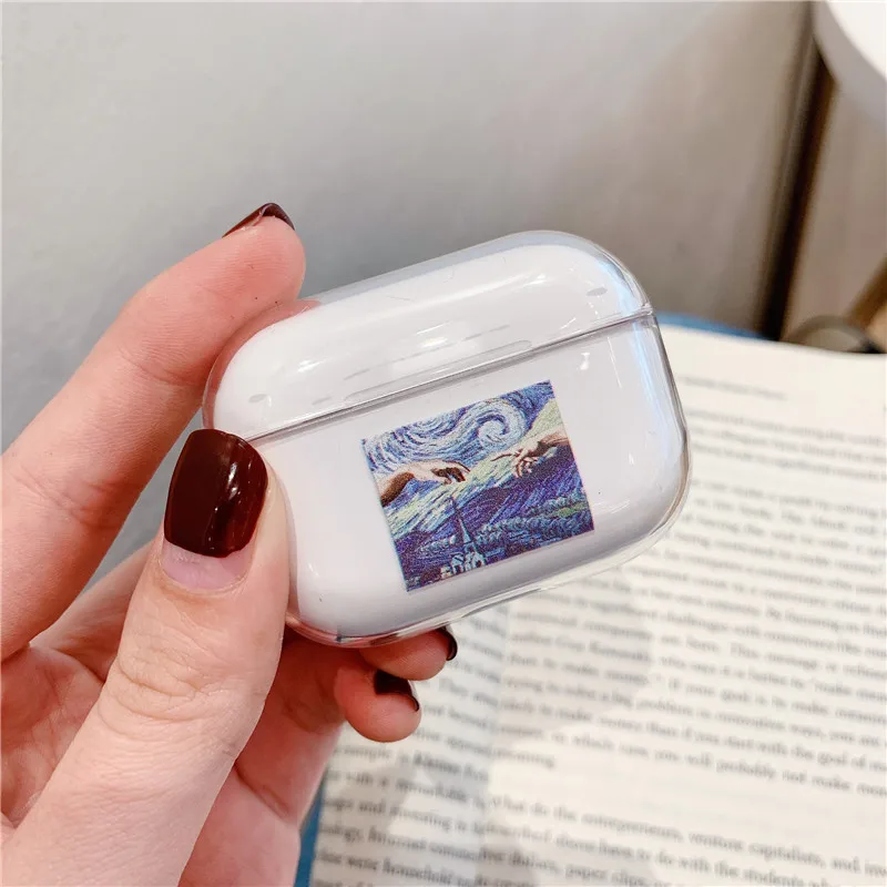 style 4 Забавный художественный портретный чехол для Apple Airpods Pro Чехол прозрачный милый Жесткий Чехол для Airpods 3 для Airpods Pro Eadphone Funda - Цвет: style 4