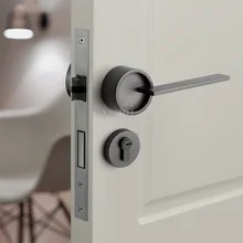 1 комплект многоцветный скандинавский дверной замок для твердых деревянные межкомнатные двери минималистский внутренняя дверь спальни ручка с замком Pull Set GF44