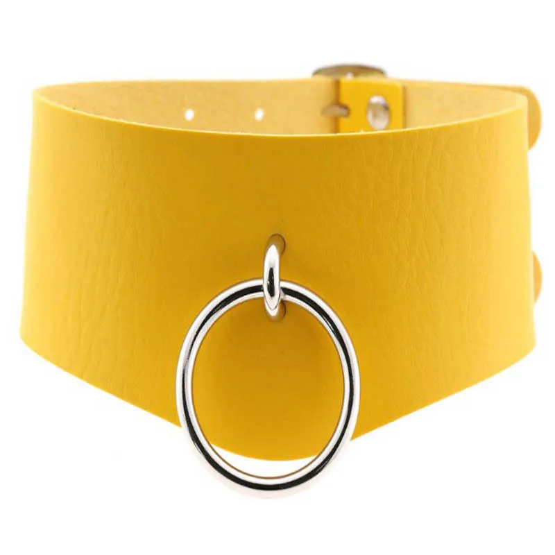 Punk Gothic Leder Choker Halskette Anhänger Gürtel Kragen Nackenband Goth Halskette Frauen Mädchen Rock Schmuck Geschenk 6