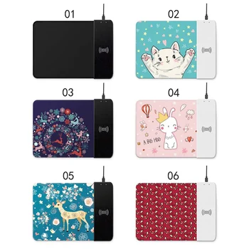 

1Pc Korean Style Cute Game Mouse Pad With 5/10W Mobile Phone Wireless Charger Mouse Pad Mat Rubber Mousepad for iPhone X/8Plus