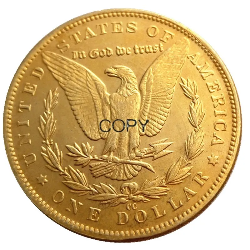 Морган доллар 1879cc позолоченная копия монеты