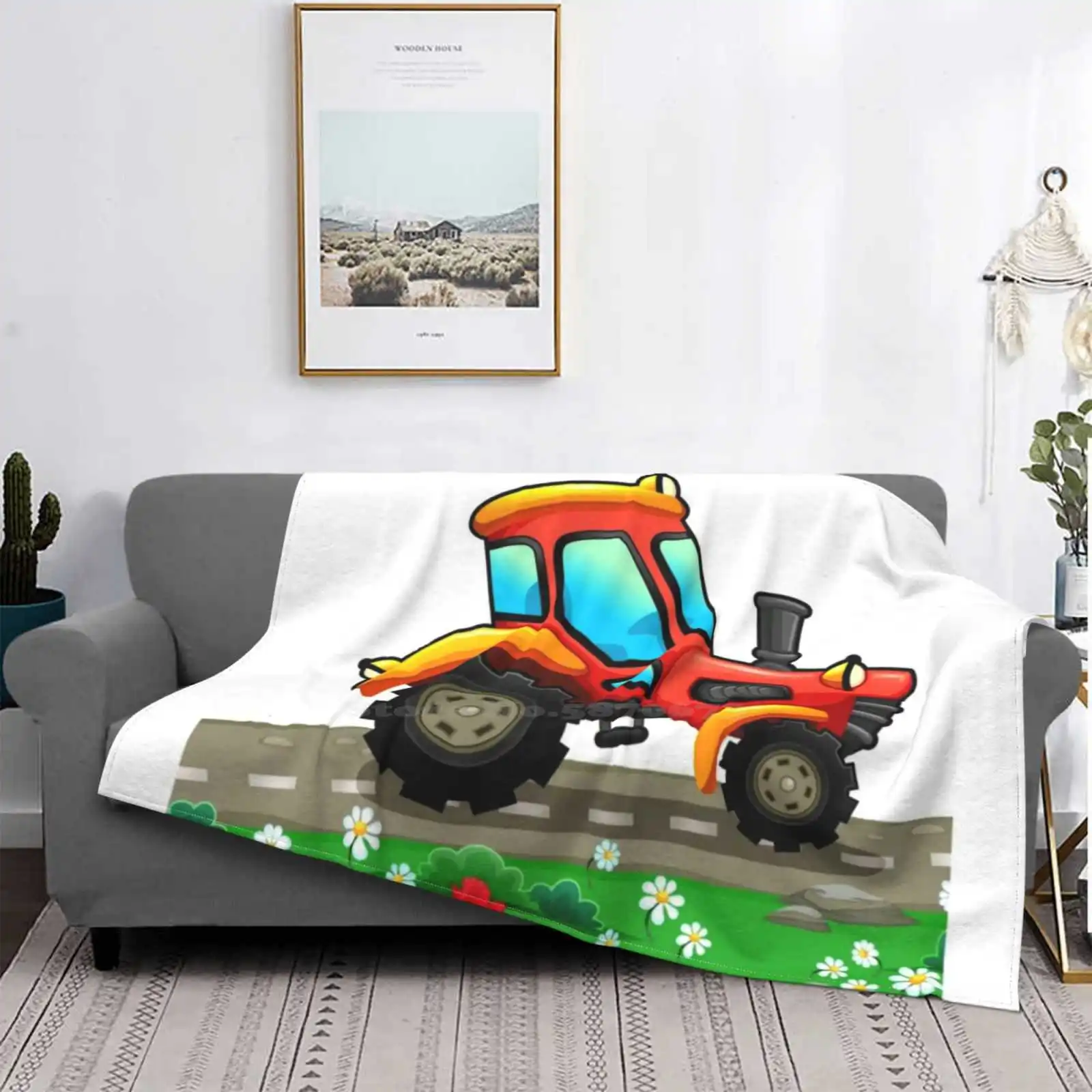Animazioni Trattore Natura Trattore Contadino Contadino Aratura Raccolto Trattore Contadino Organico 15 Coperte Morbide Super Calde Da Indossare
