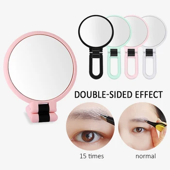 

2/3/5/10X Vanity Mirror Double Sided Makeup Mirror Magnifying Handheld Travel Folding Round Shape Pedestal Makeup Mirror