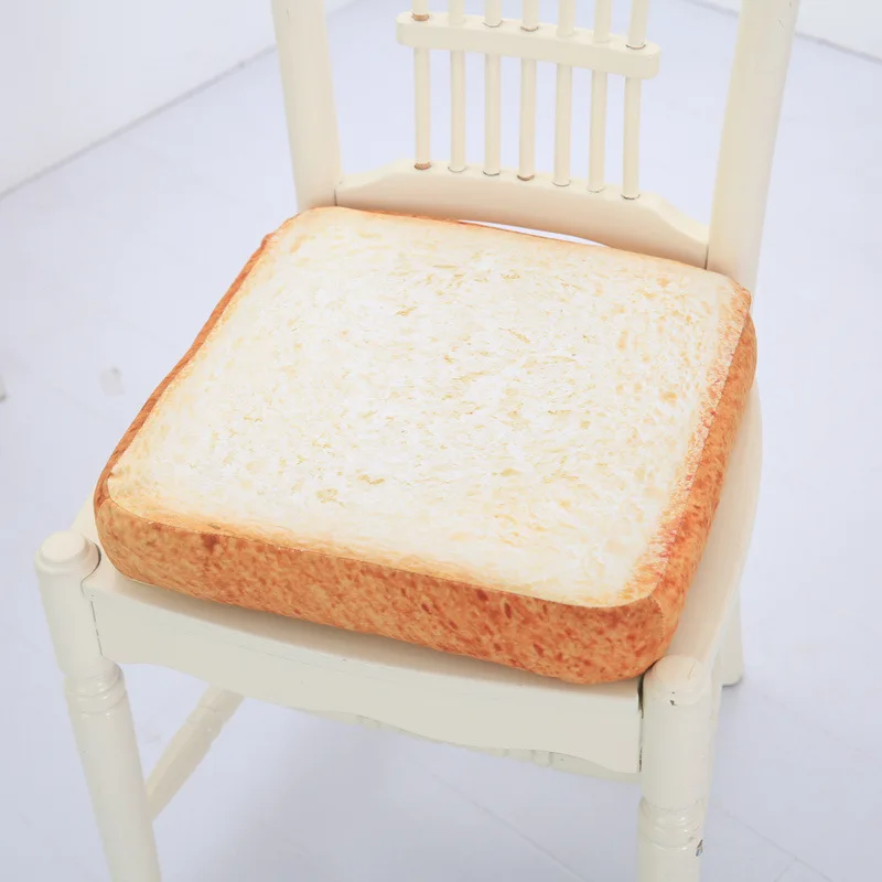 

New Style Cat Pet Supplies Solid Toast Plush Pillow Washable Toast Bread Slice Seat Cushion Wholesale