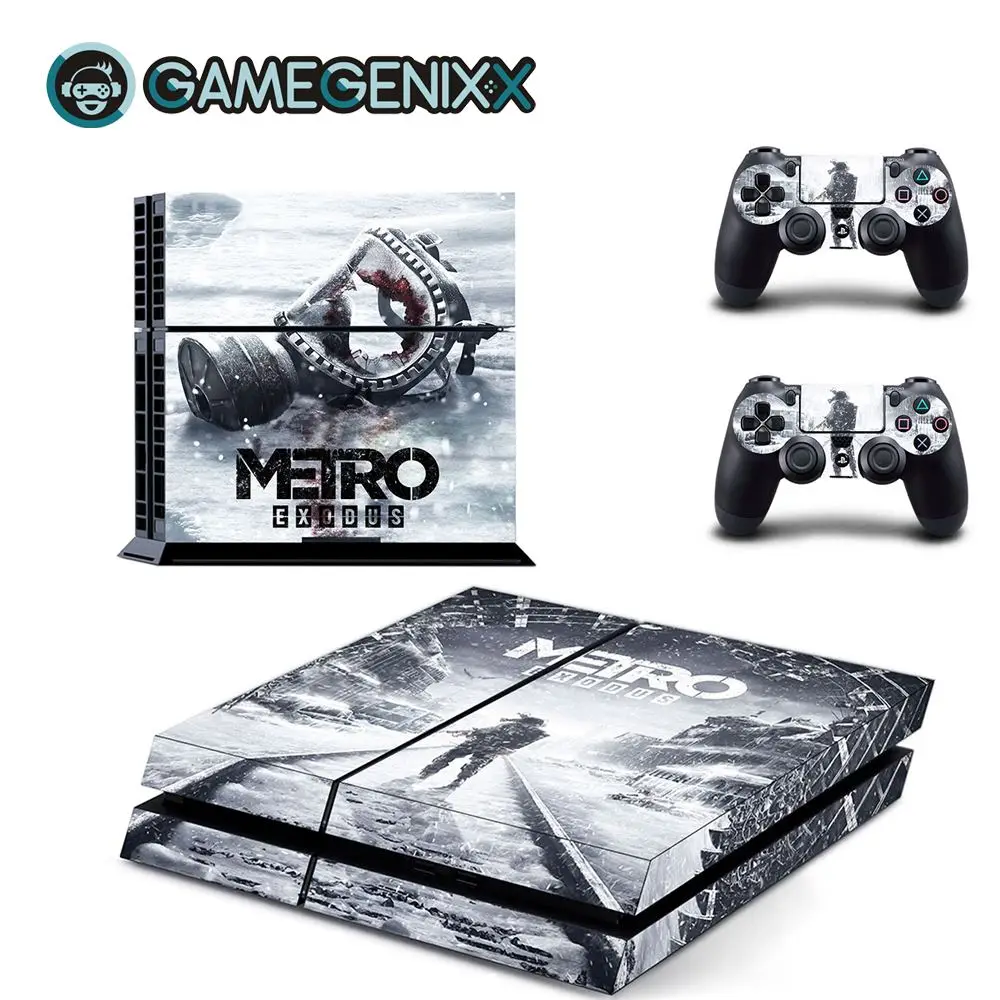 

GAMEGENIXX Skin Sticker Vinyl Wrap Cover for PS4 Console and 2 Controllers - Metro
