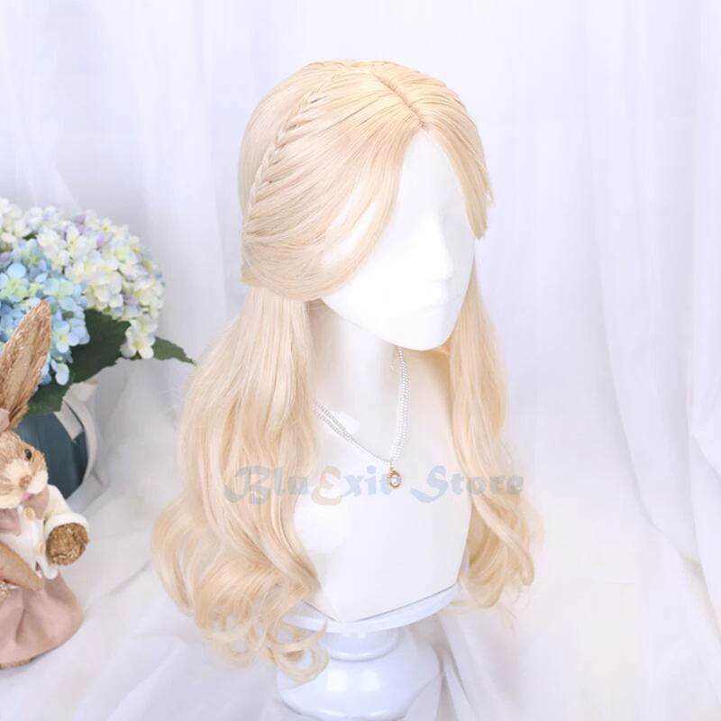 Blond Black Lolita Wig Harajuku Fairy Curly Body Wave Cosplay Bangs Long Sweet Fringe Adult Girls Synthetic Hair |