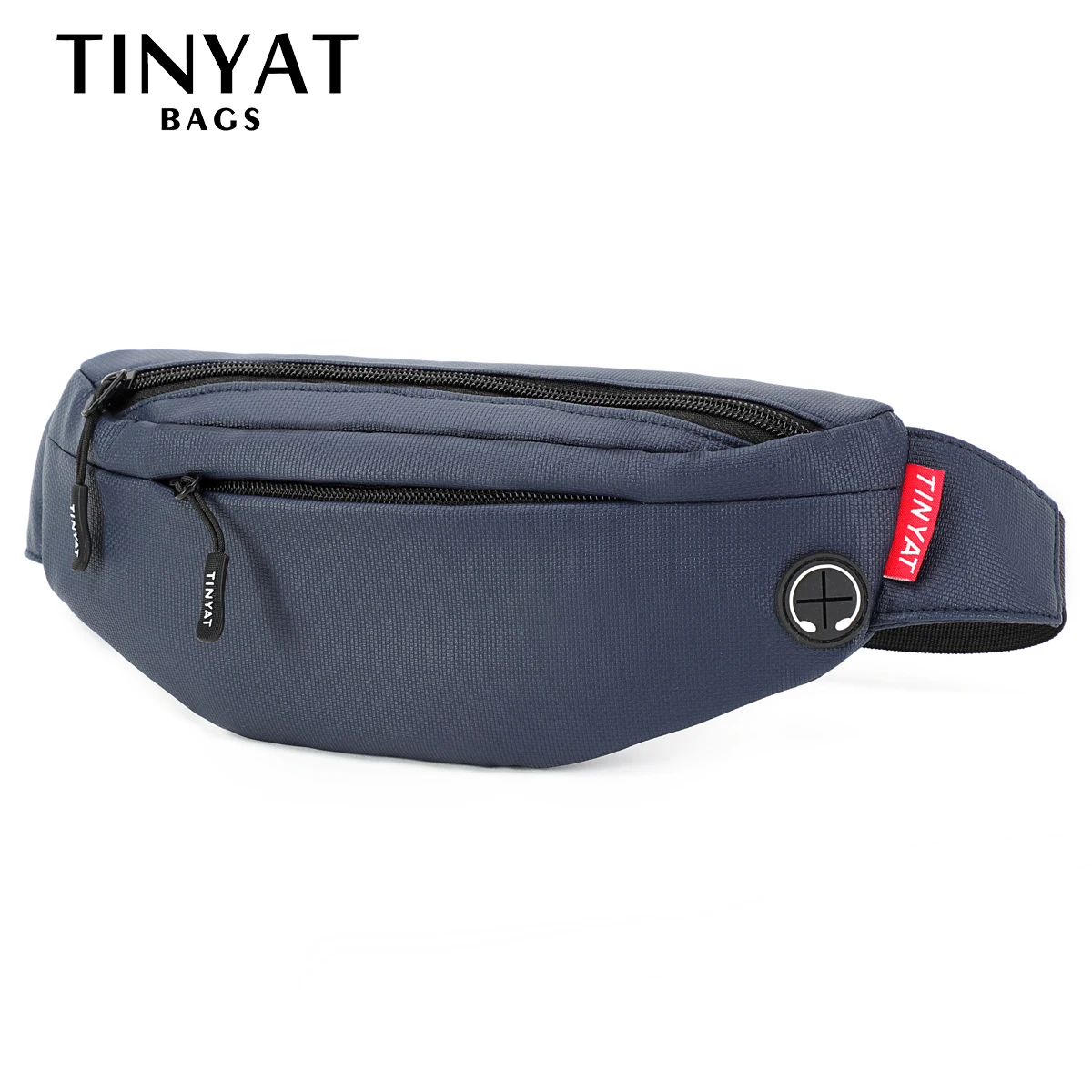 TINYAT-riñonera informal para hombre y mujer, bolso de cintura grande de PU, riñonera para teléfono, bolsa de viaje para teléfono