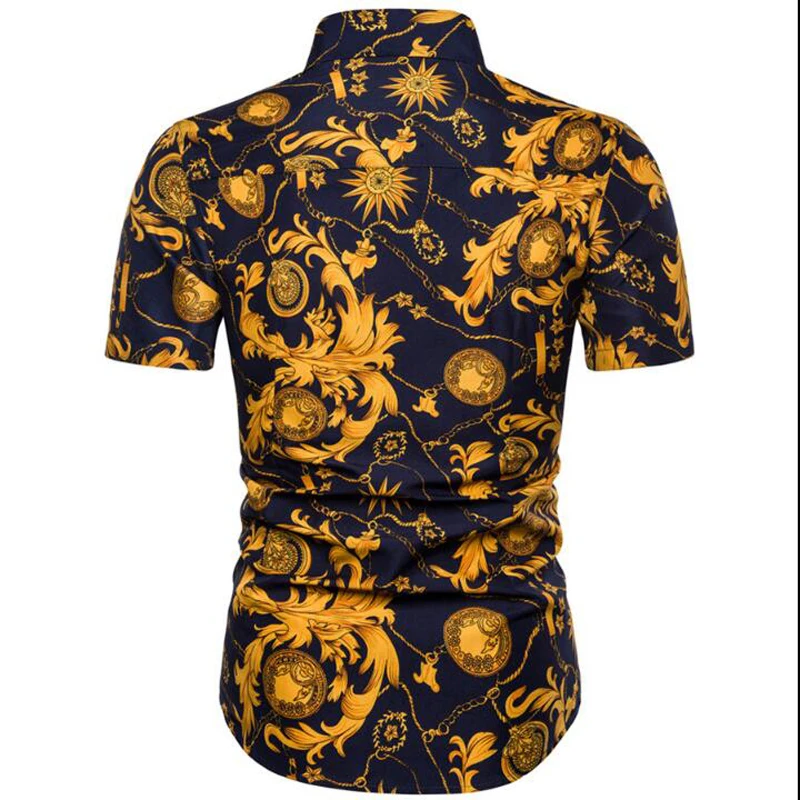 DCXY moda de verano para hombre Camisa ajustada манга corta Camisa цветочный para Hombre Ropa tendencia hombres Повседневный flor