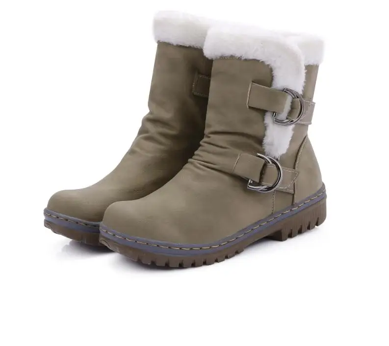 Женские ботинки с пряжкой женские кожаные бархатная зимняя кожаная обувь для