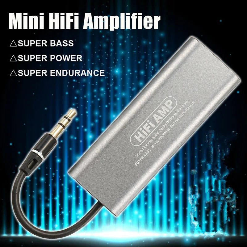 Mini Hifi Stereo Audio Amplifier 3.5mm Headphone Amplifier Earphone HIFI AMP Size: 70* 25* 10mm / 2.76* 0.98* 0.39inch