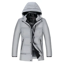 Новая зимняя мужская куртка-пуховик на молнии и с капюшоном, повседневная Толстая теплая пуховая куртка на утином пуху, мужская куртка 1958