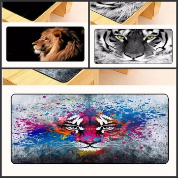 

XGZ Large Mouse Pad Animal Tiger Pattern 900 * 400mm Gaming Mouse Pad Computer Youth Desk Mat