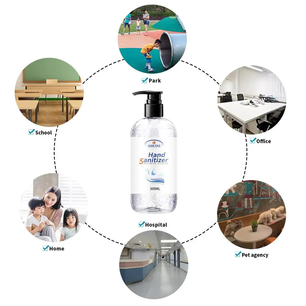300/500 ml Hand Gel Anti-bacterial Hand Sanitizer 99% Antibacterial Disinfection for Indoors Outdoors Instant Cleaning 300/500 ml Hand Gel Anti-bacterial Hand Sanitizer 99% Antibacterial Disinfection for Indoors Outdoors Instant Cleaning