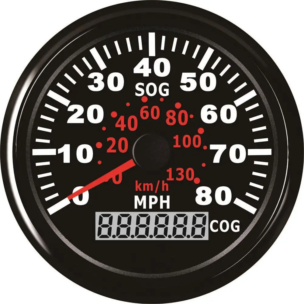 Упаковка из 1 85 мм спидометры GPS модификация 0-80MPH lcd скорость mileometer водонепроницаемый скорость одограф 0-130 км/ч SOG COG для авто