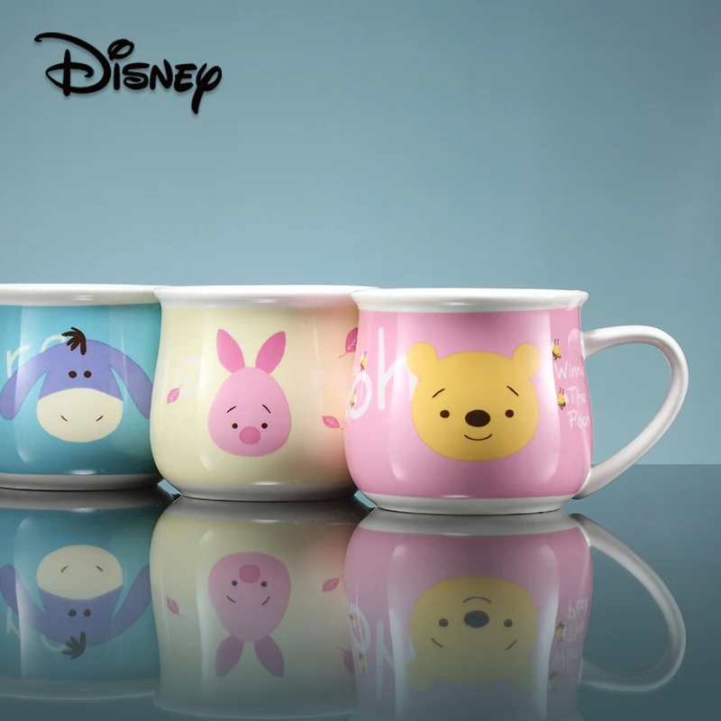 

Disney Ceramic Cup 300ml Winnie The Pooh Coffee Mug Cute Mugs Travel Mug Cups and Mugs Tumbler Cartoon Children's Gift mug