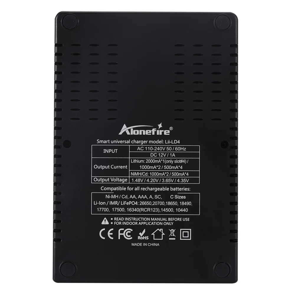 alonefire universal carregador de bateria display lcd rápido carregador inteligente para baterias recarregáveis aa aaa