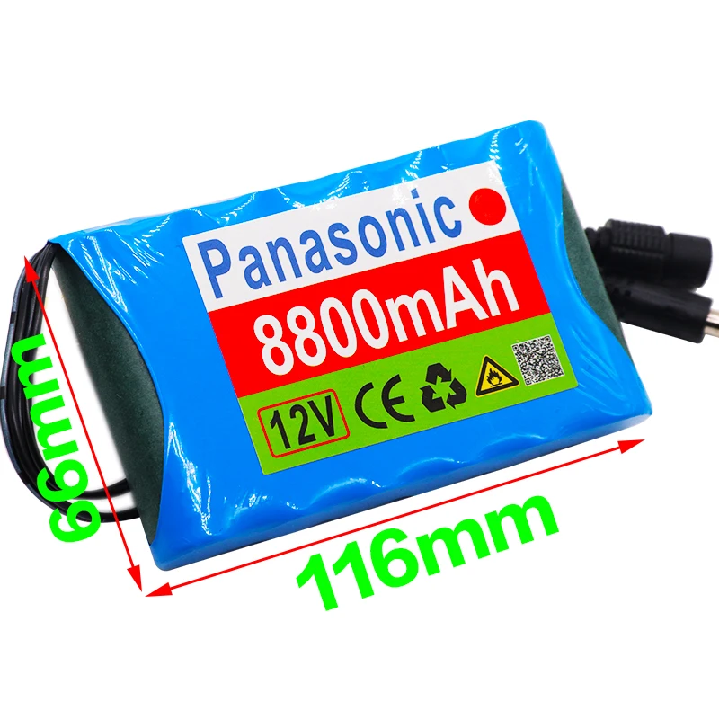 Новые 12 В 8,8 Ач 8800 мАч 18650 перезаряжаемые батареи 12,6 в PCB литиевая батарея пакет Защитная плата+ 12,6 в 1A зарядное устройство