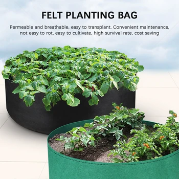 

Fabric Garden Bed 15/50/100 Gallons Planting Container Grow Bags Breathable Felt Fabric Planter Pot for Plants Nursery Pot Large