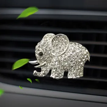 

New Car Metal Elephant Styling Perfume Clip Car Air Outlet Freshener Automobile Air Vent Gap Aromatherapy Air Purifier Cleaner