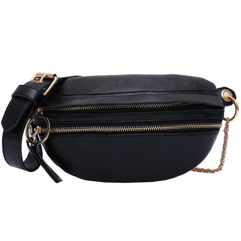 

MONNET CAUTHY New Arrival Waist Packs Classic Fashion Vintage Style Bags Solid Color Black Green Red Blue Brown Zipper Chest Bag