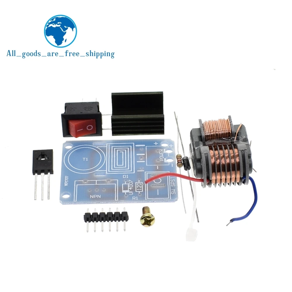 

15KV High Frequency DC High Voltage Arc Ignition Generator Inverter Boost Step Up 18650 DIY Kit U Core Transformer Suite 3.7V