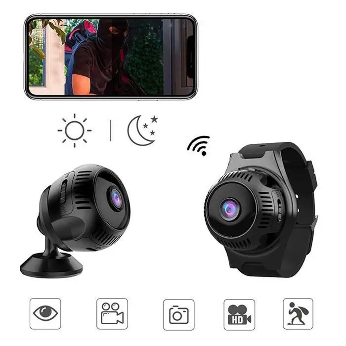 Модный практичный портативный 1080P HD wifi как рисунок часов камеры 180 мин TF карта Удаленная Пряжка камера