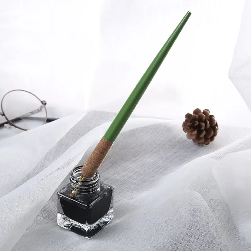 

Wood Craft Script Antique Dip Pen Oblique Calligraphy Pen Holder Ink Calligraphy Tools