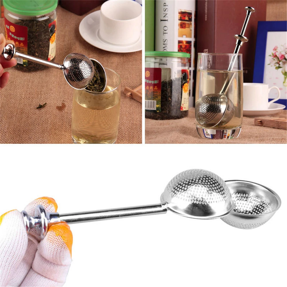 

Stainless Steel Teapot Tea Infuser Filter Spice Tea Accessories Telescopic Metal Tea Bag Adjustable Reusable Tea Strainer Ball