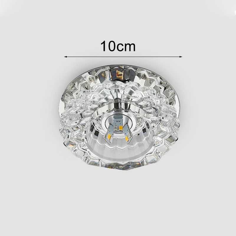 Современный светодиодный потолочный светильник в виде кристалла AC 110 В 220 В встроенные Прожекторы для гостиной 3 Вт 5 Вт Круглый Заподлицо кухонный проходной светодиодный потолочный светильник