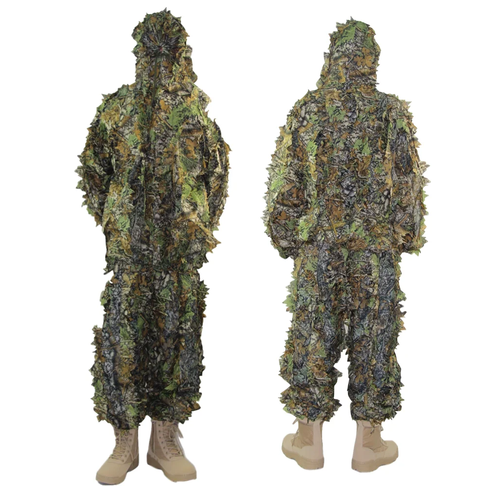 Охотничья одежда 3D ghillie Костюмы камуфляж снайпера маскировочный костюм для охотничьих аксессуаров