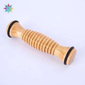 

1 Pcs Foot Massage Wooden Roller Instep Shaper Sole Roller Foot Acupressure Massage Relaxation Decompression Wood Stick