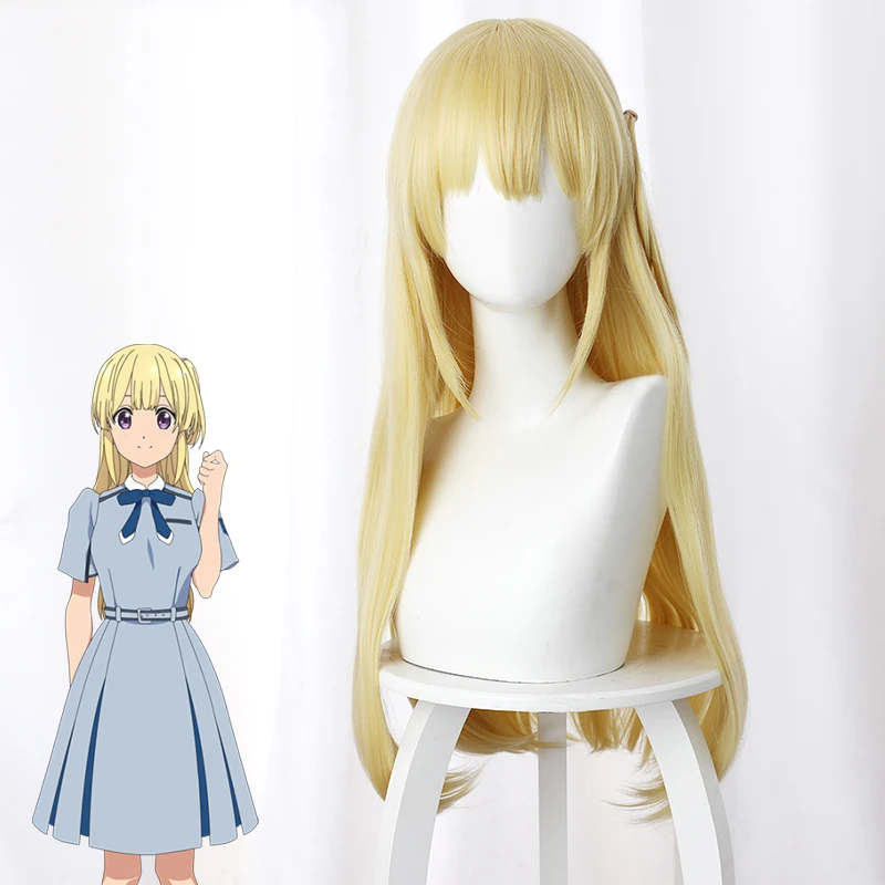 

Anime Comic 22/7 Cosplay Wigs Sakura Fujima Cosplay Wig Long Light Yellow Straight Heat Resistant Synthetic Wig Cute Women Hairs
