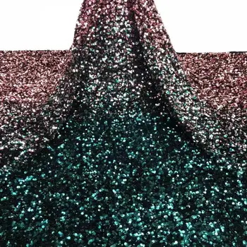 

Velvet Lace Fabric 2020 High Quality African Lace Fabric with Sequins and Stones for Nigerian Evening Dresses