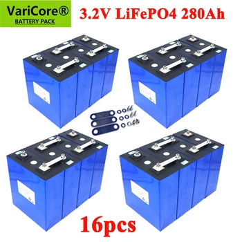 شراء16x3.2V 280Ah LiFePO4 بطاريات DIY 4s 12V 24V 280AH بطارية قابلة للشحن حزمة ل سيارة كهربائية RV الشمسية الطاقة تخزين نظام