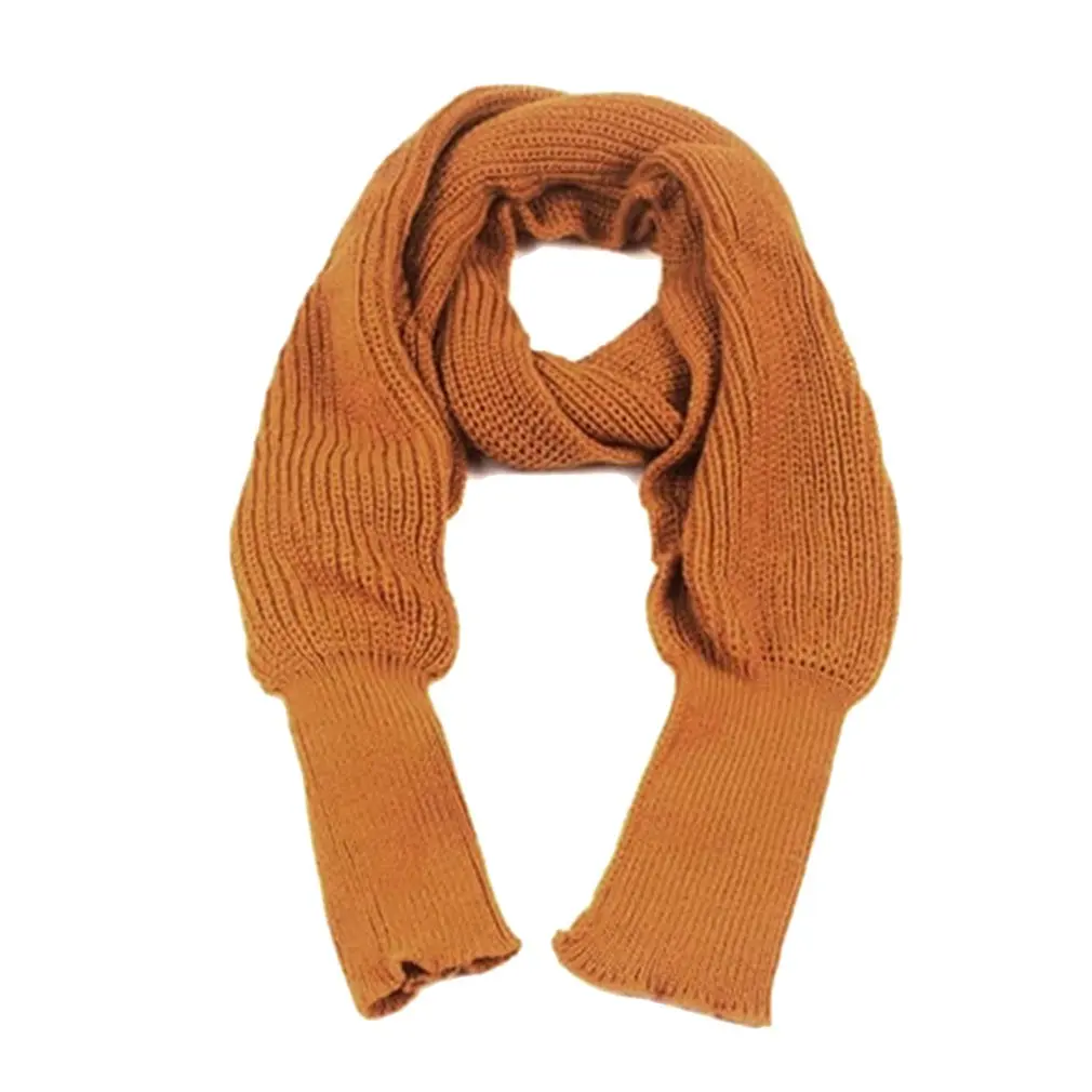 Сохраняющий тепло вязаный шерстяной длинный рукав обертывание однотонный платок обертывание Printe одноцветные шали шарфы для женщин простой женский шарф зима - Цвет: 6