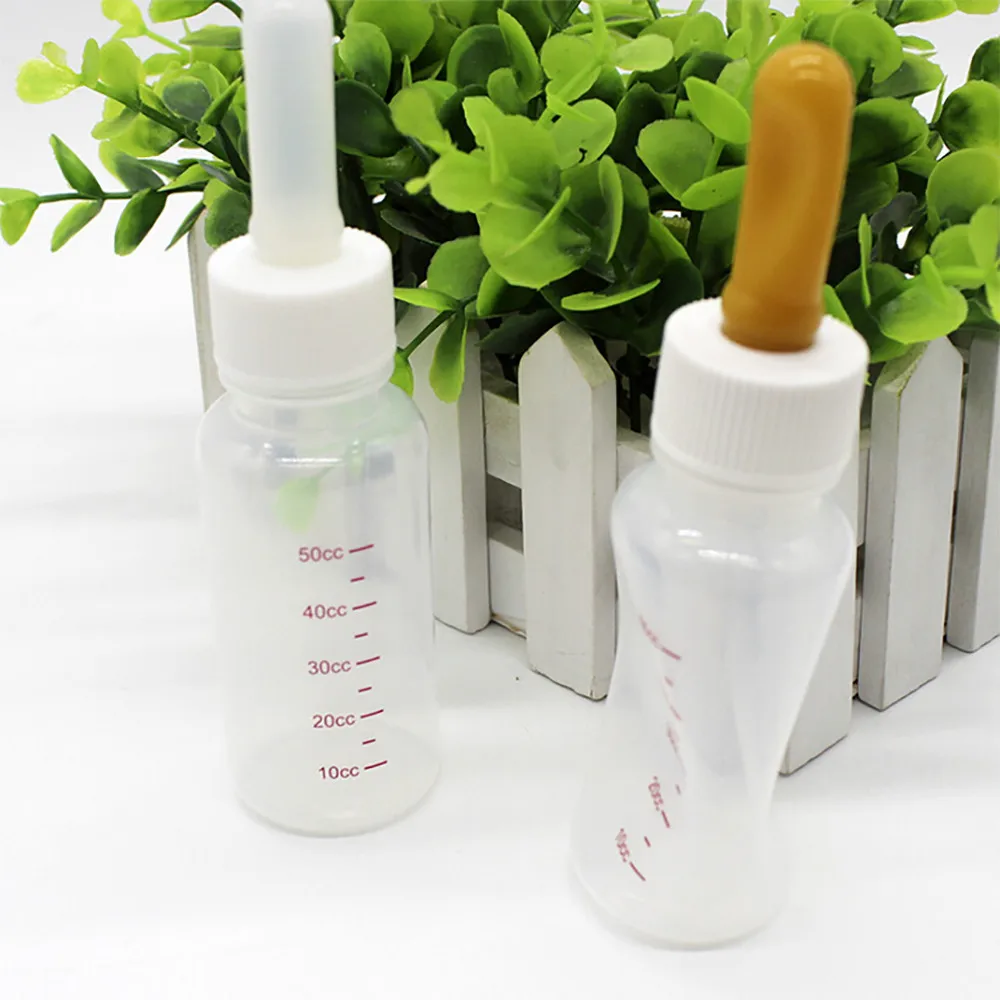 Botella de leche para gatos y perros, botella de alimentación de animales para cachorros, gatitos, lactantes, alta calidad, indefinido, accesorios de decoración para el hogar, 50ml