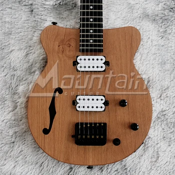 

Mountain headless guitar F hole 6 string electric guitar alder body maple neck rosewood fret H-H pick up free shipping