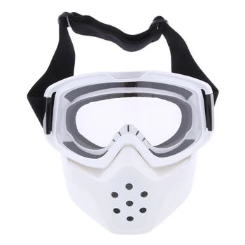 

Motorcycle Detachable Full Face Mask Cross-Country Goggles Nose Mouth Filter