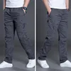 Plus Size 7XL Cargo Pants Men Outwear Multi Pocket Casual Cotton Straight Slacks Pants Military Trousers Overalls Zipper Pants 1