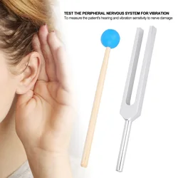432HZ Aluminum Alloy Tuning Fork Wood Hammer Sound Healing Therapy Tool Set Aluminum Alloy, Wood Tuning Fork Hammer Storage Bag