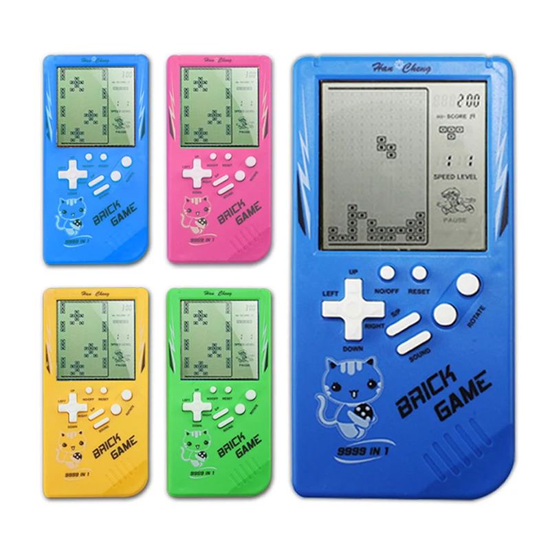 Fine Classic Electronic LCD Tetris Game Vintage Brick Handheld Puzzle Toys 
