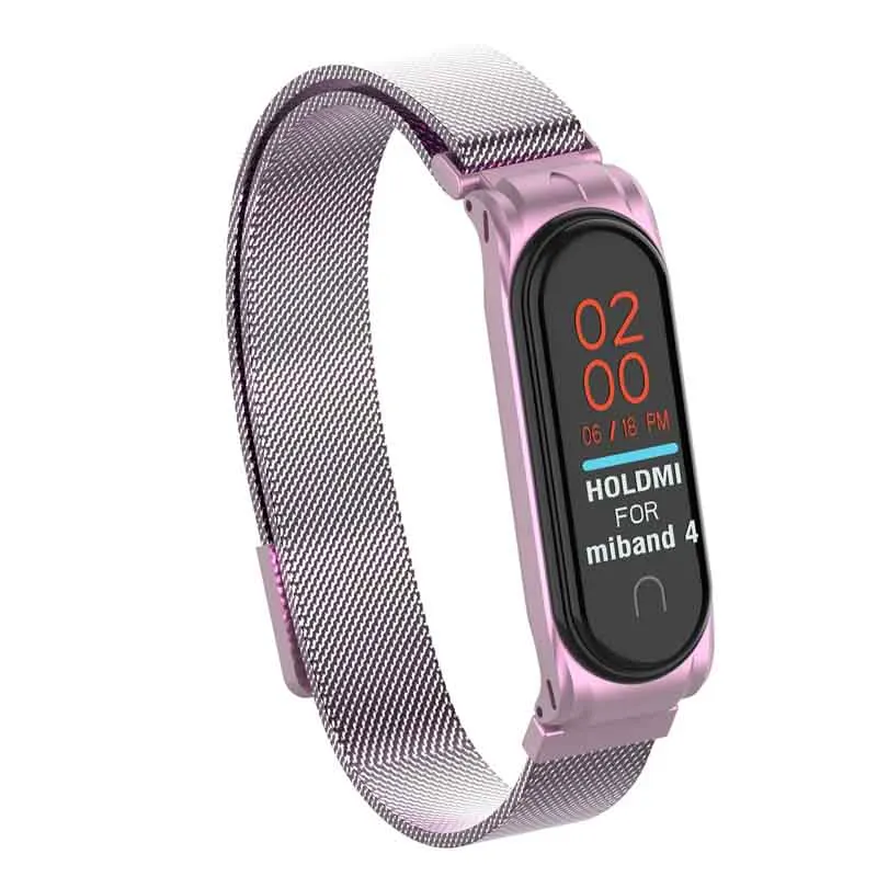 Запястье для Xiaomi mi Band 4 3 металлический ремешок фитнес-Браслет Смарт-часы спортивные mi lanese Pulseira Correa пояс для mi band 4 3