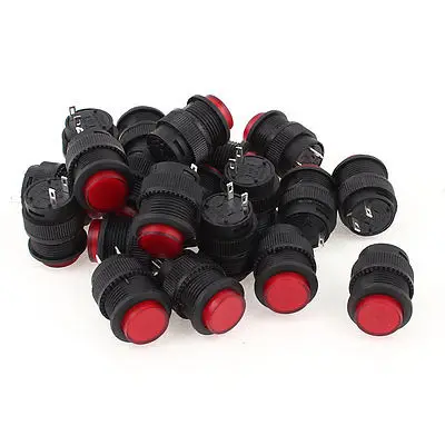 

20 x SPST Momentary Red Push Button Power Switch R16-503B AC 250V 3A