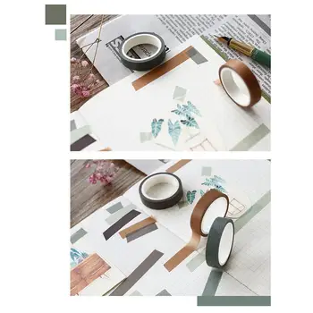 

5 pcs/pack Single Color Washi Tape DIY Scrapbooking School Sticker Label Tape Office Supply Masking C3M1