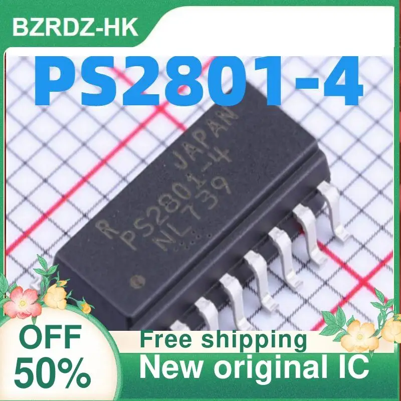 

10PCS PS2801 PS2801-4 PS2801-4-F3-A SOP-16 New original IC