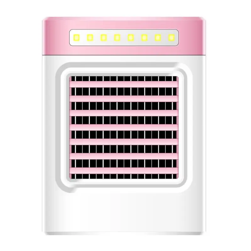 pink Третий светодиодный USB кондиционер, кулер-увлажнитель для личного пространства, увлажнение, низкий уровень шума, Очищающий воздух, испаритель, небольшой рабочий стол AC - Цвет: pink